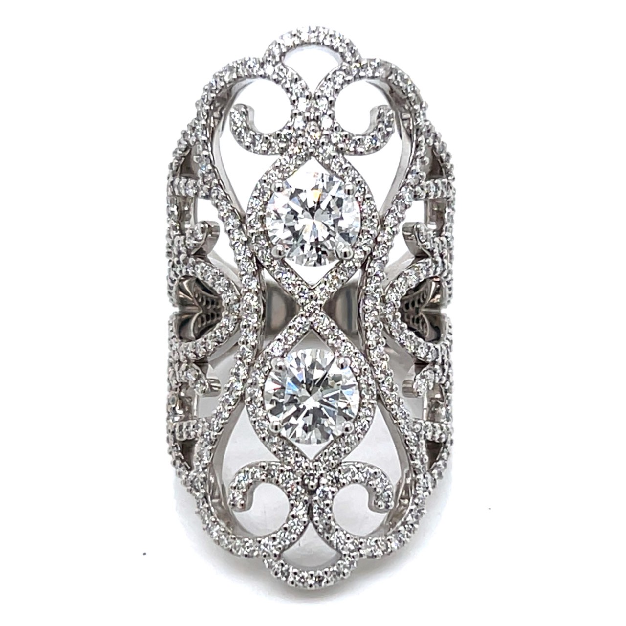 18K White Gold 6.40 Ct. Diamond Ring