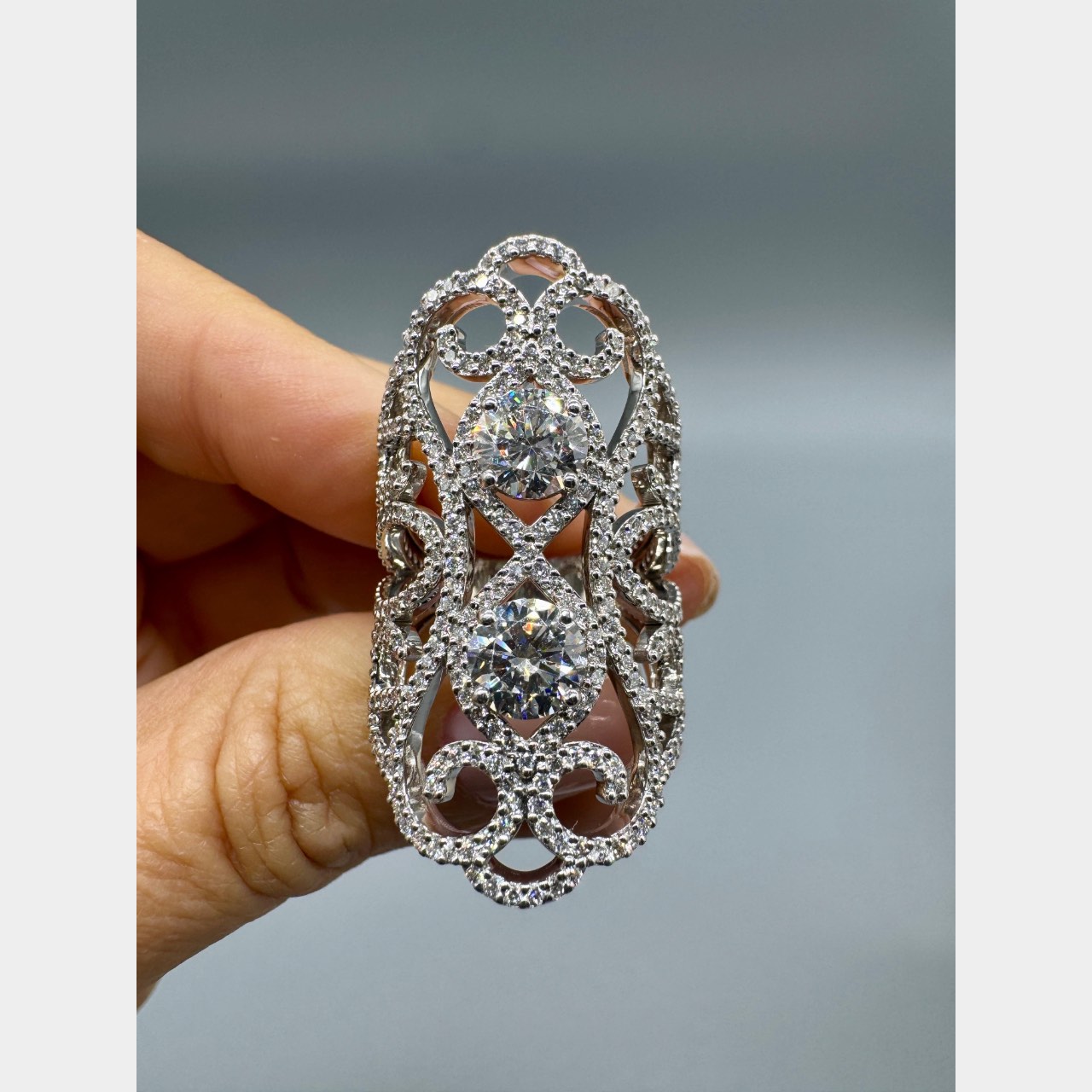 18K White Gold 6.40 Ct. Diamond Ring - Image 5