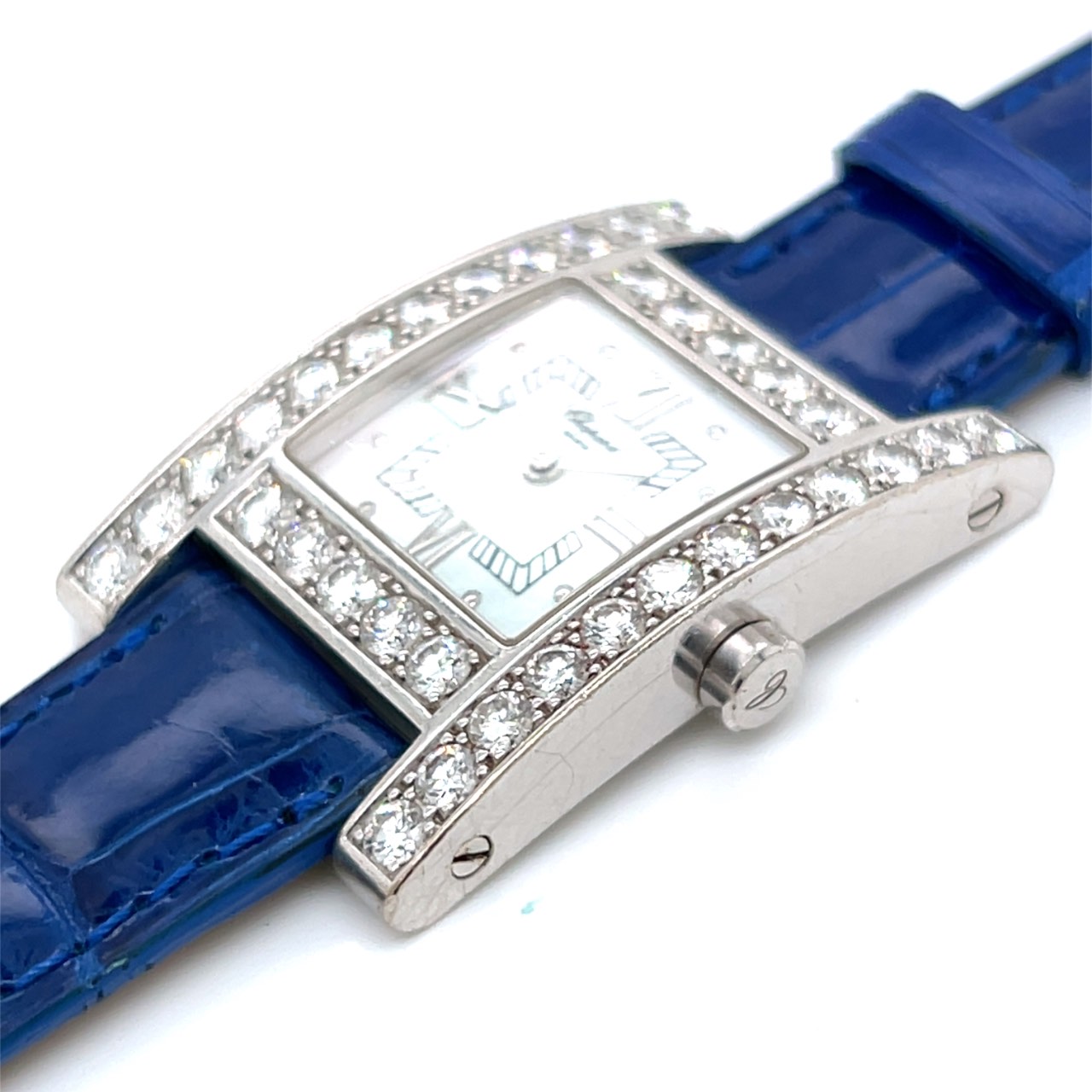 CHOPARD 18K White Gold Diamond H Watch - Image 3