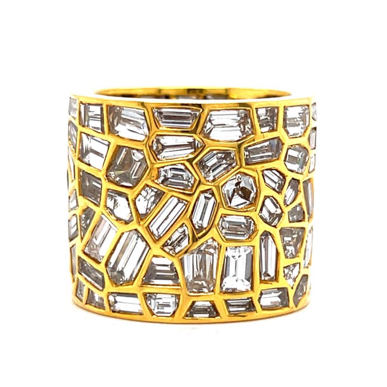 18K Yellow Gold 16.00 Ct. Diamond Ring