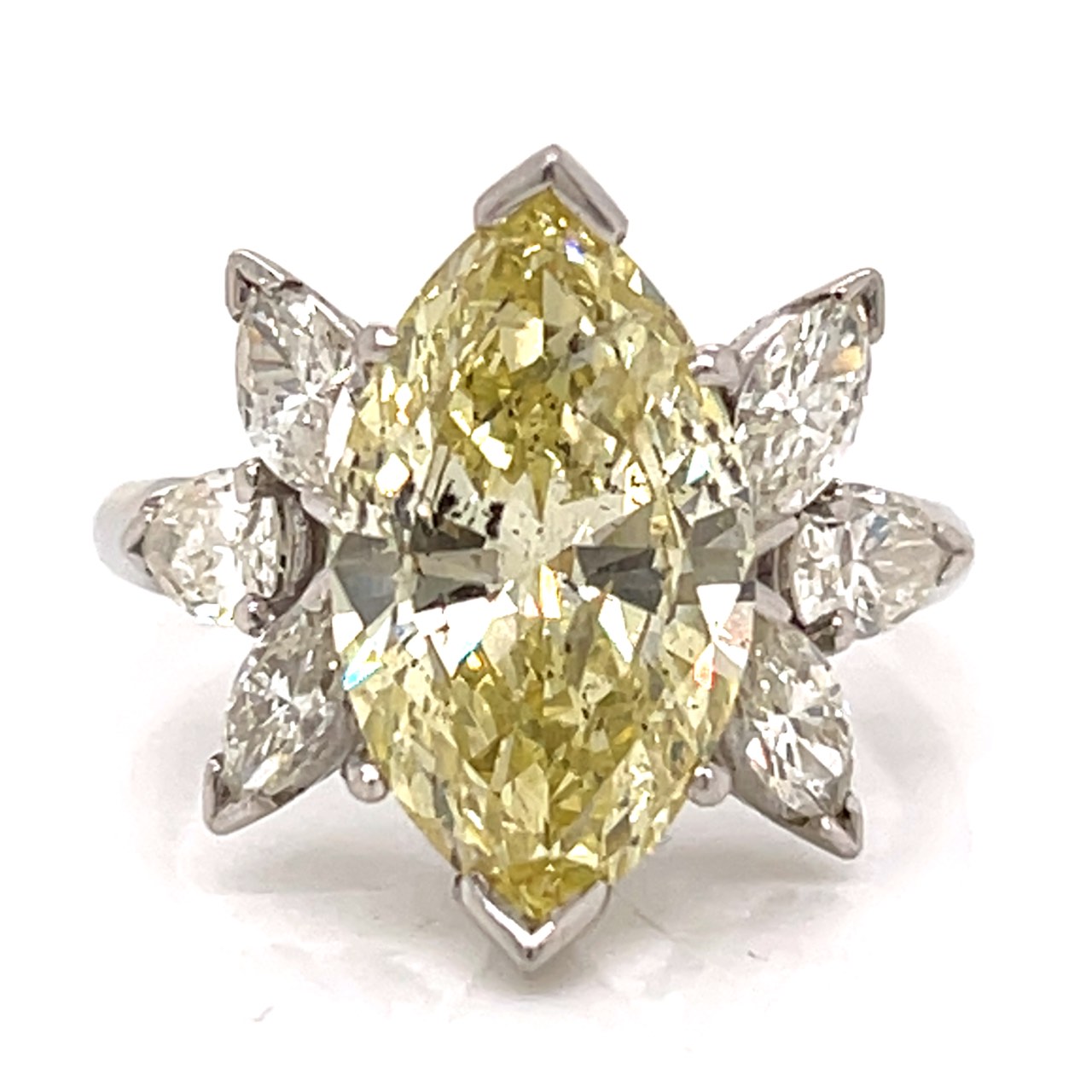 1950’s Platinum Fancy Yellow Diamond Ring