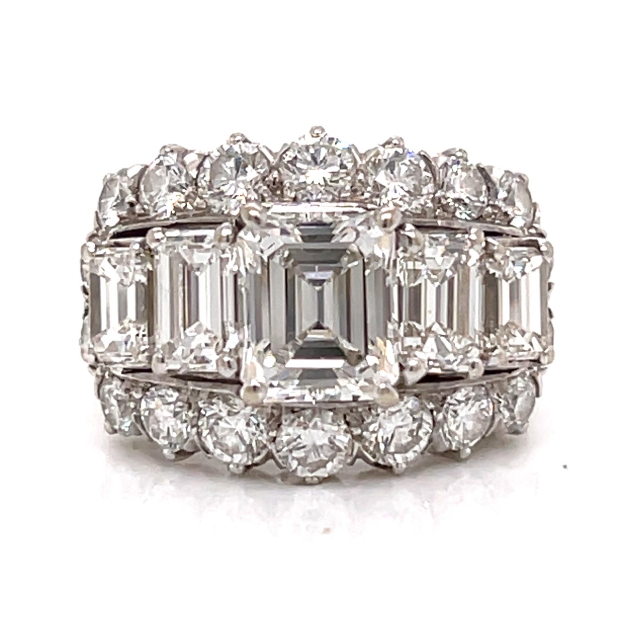 18K White Gold 5.35 Ct. Diamond Ring