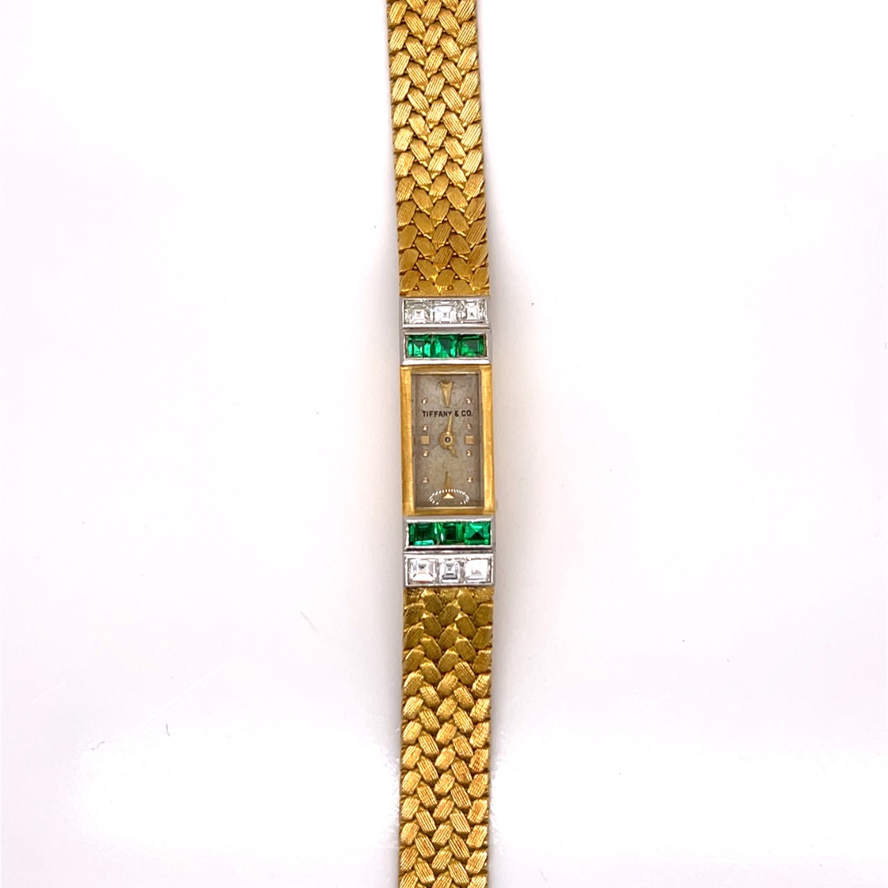 TIFFANY & CO. Art Deco 18K Yellow Gold and Platinum Watch