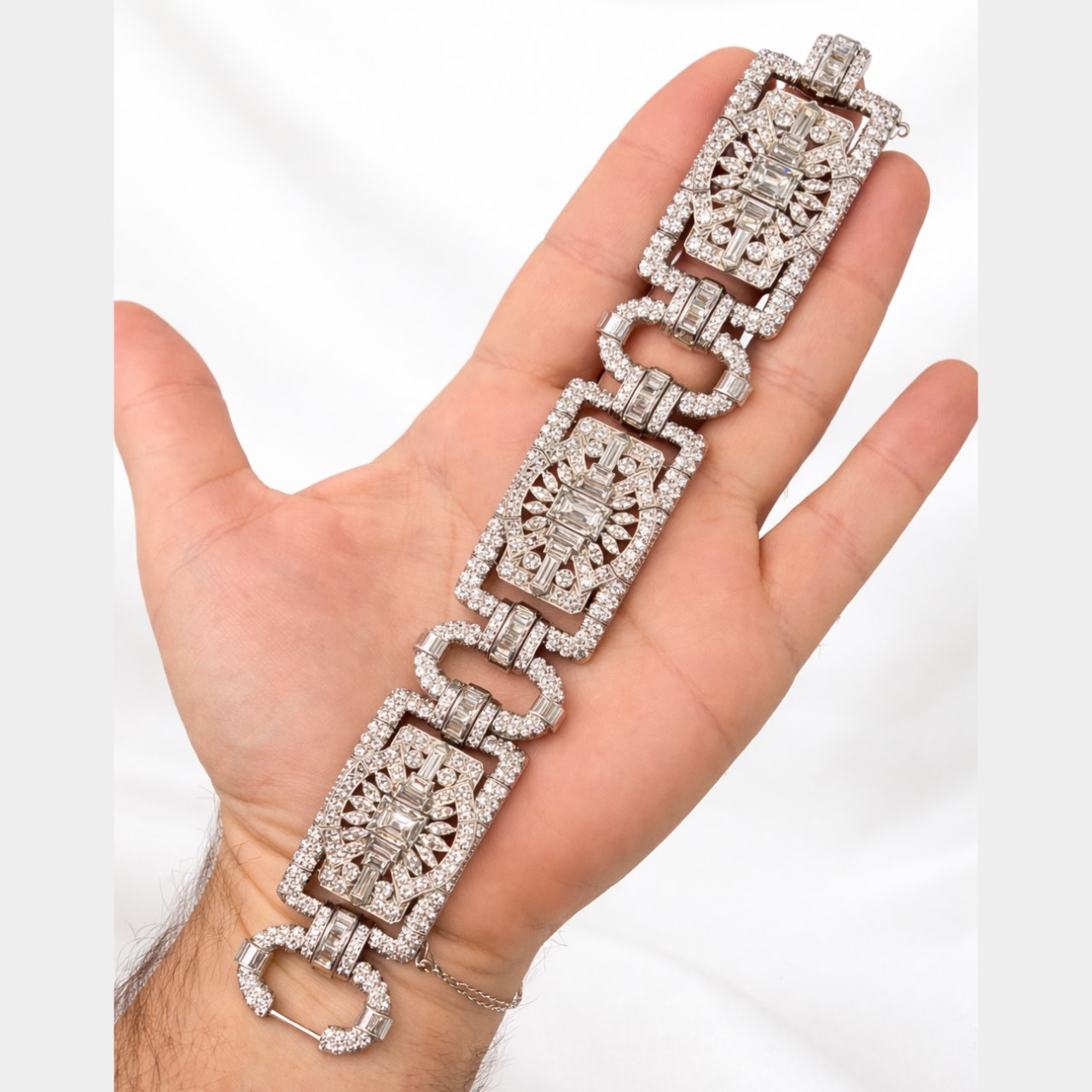 Art Deco Platinum 32.80 Ct. Diamond Bracelet