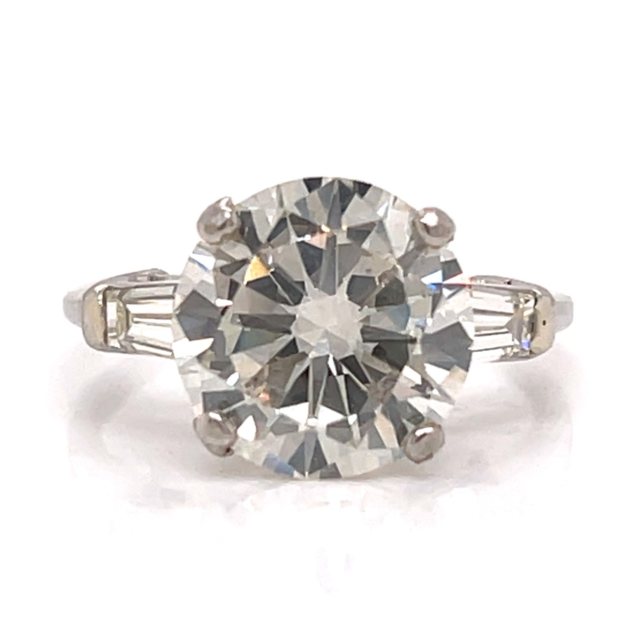 Platinum 4.03 Ct. GIA Certified Diamond Engagement Ring Platinum 4.03 Ct. GIA Certified Diamond Engagement Ring