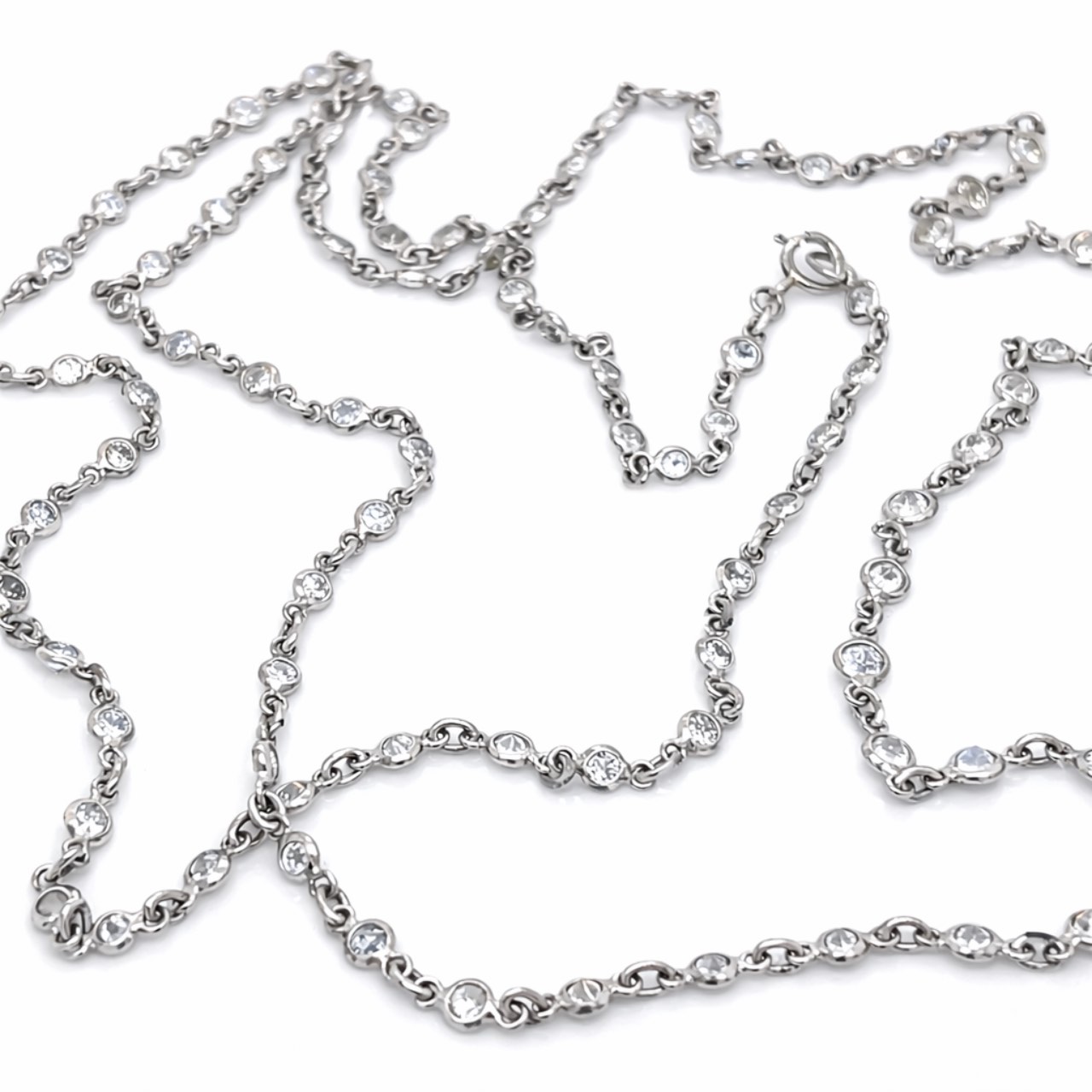 Platinum 7.00 Ct. Diamond by the Yard Necklace Platinum 7.00 Ct. Diamond by the Yard Necklace