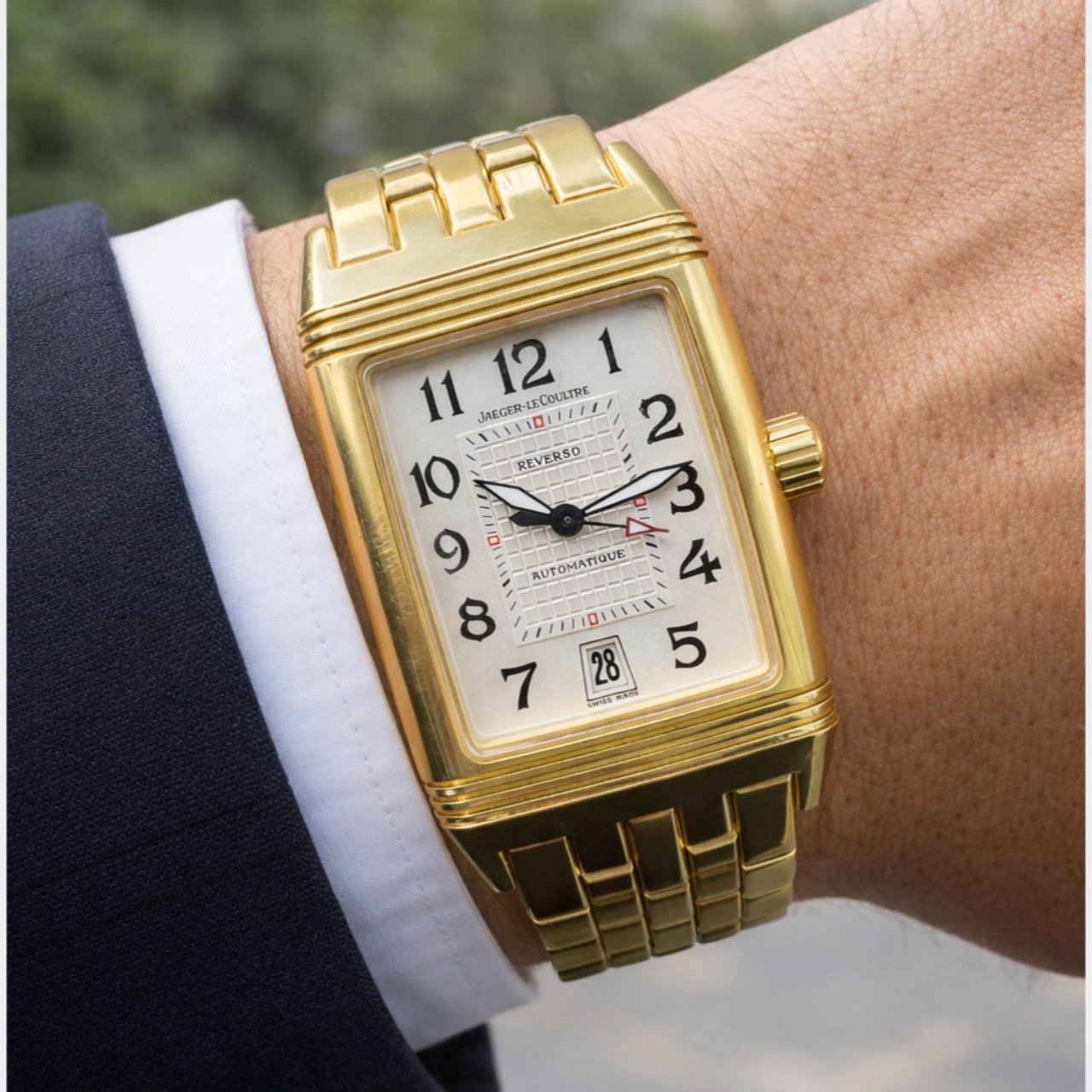 JAEGER LECOULTRE 18K Yellow Gold Reverso Gran Sport JAEGER LECOULTRE 18K Yellow Gold Reverso Gran Sport