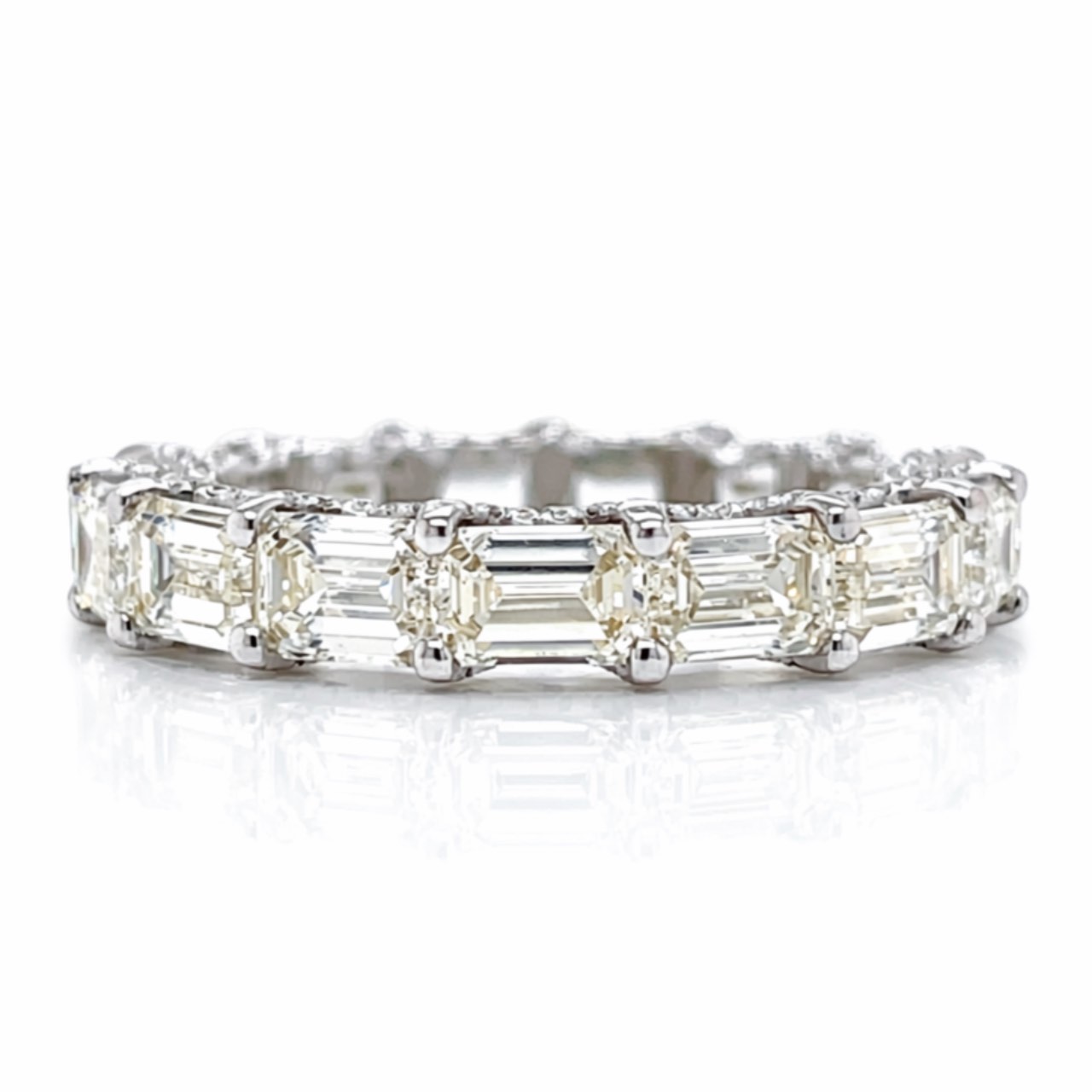 18K White Gold 11.50 Ct. Diamond Large Men’s Eternity Band