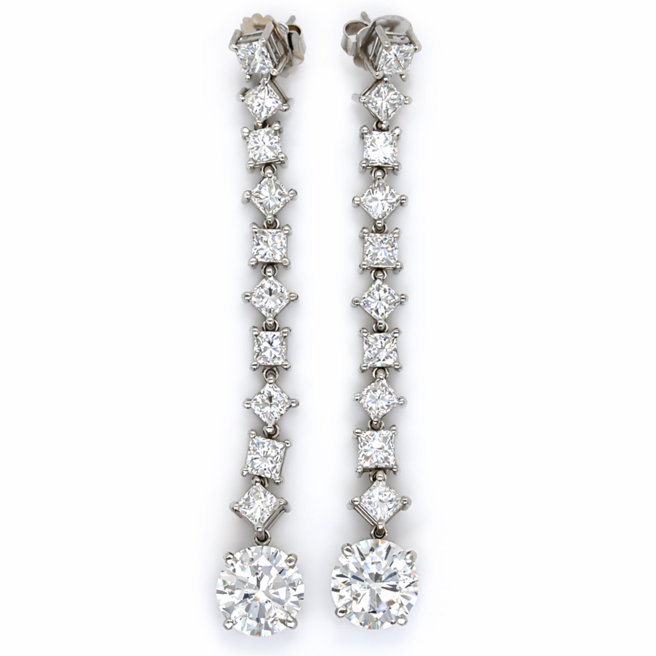 Platinum 20.84 Ct. Diamond Earrings