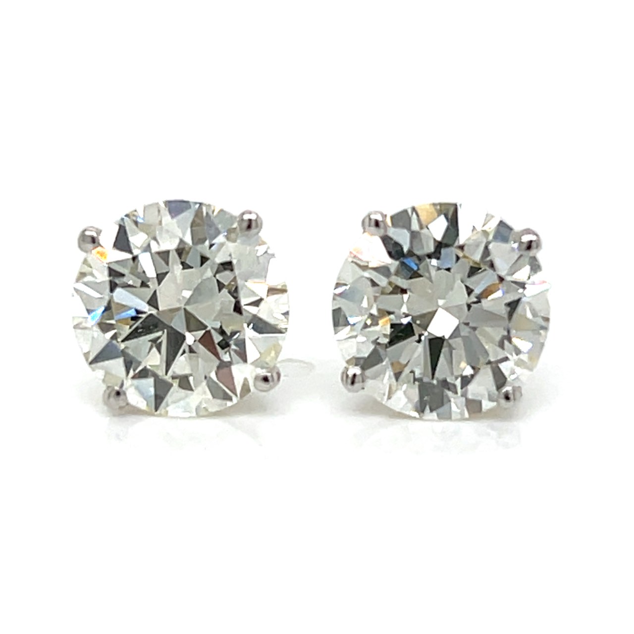 14K White Gold GIA Certified 6.02 Ct. Diamond Stud Earrings 14K White Gold GIA Certified 6.02 Ct. Diamond Stud Earrings
