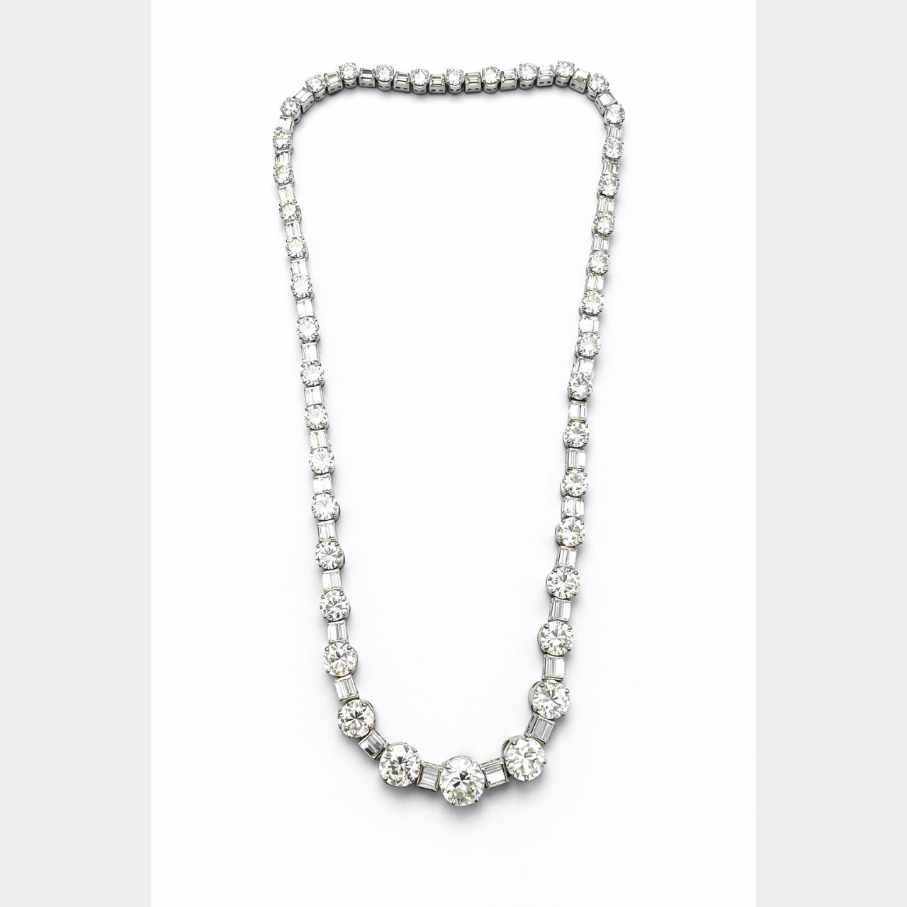 Art Deco Platinum Diamond Necklace/Bracelets