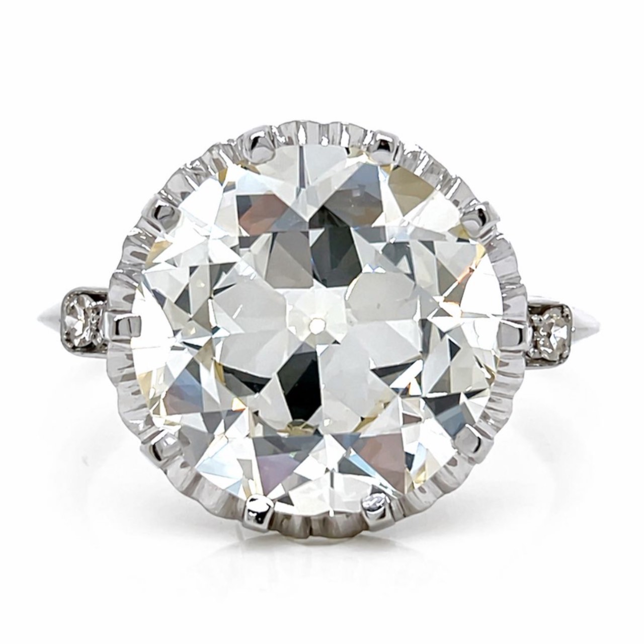 Art Deco Platinum GIA Certified 5.53 Ct. Diamond Ring