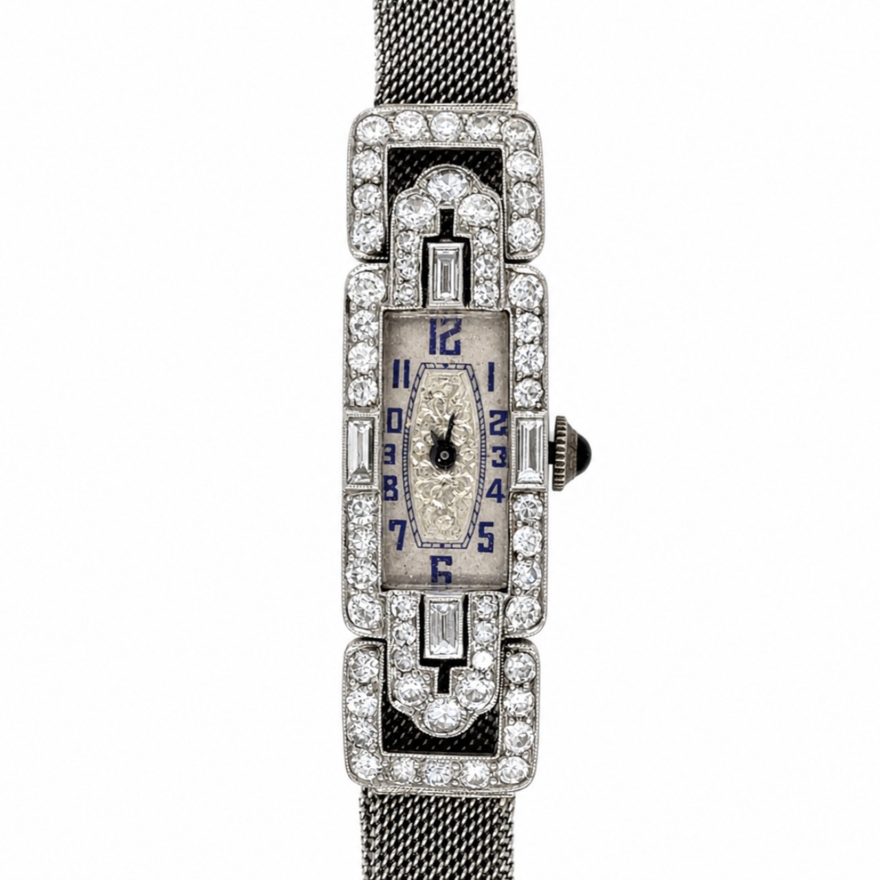 Art Deco Platinum Diamond Ladies Watch