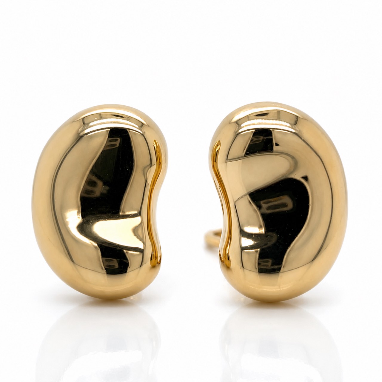 TIFFANY & CO. 18K Yellow Gold Elsa Peretti Bean Earrings TIFFANY & CO. 18K Yellow Gold Elsa Peretti Bean Earrings