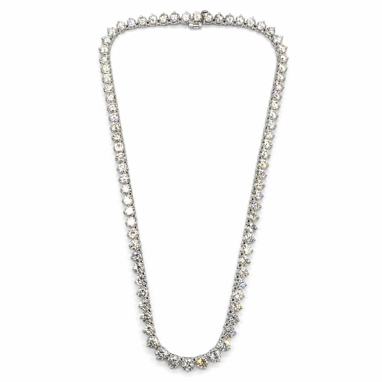 18K White Gold 22.00 Ct. Diamond Necklace