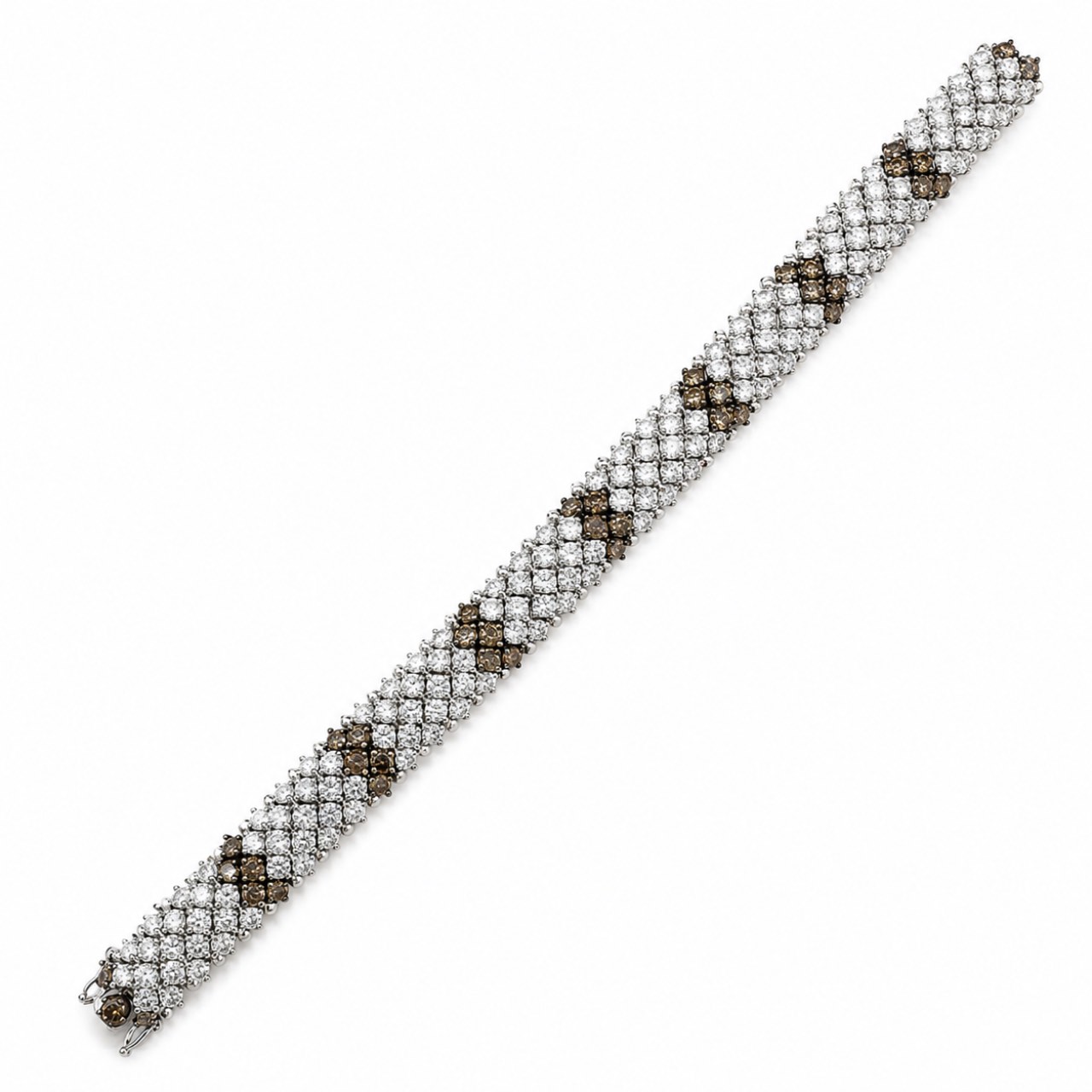 20K White Gold Champagne Diamond Bracelet 20K White Gold Champagne Diamond Bracelet