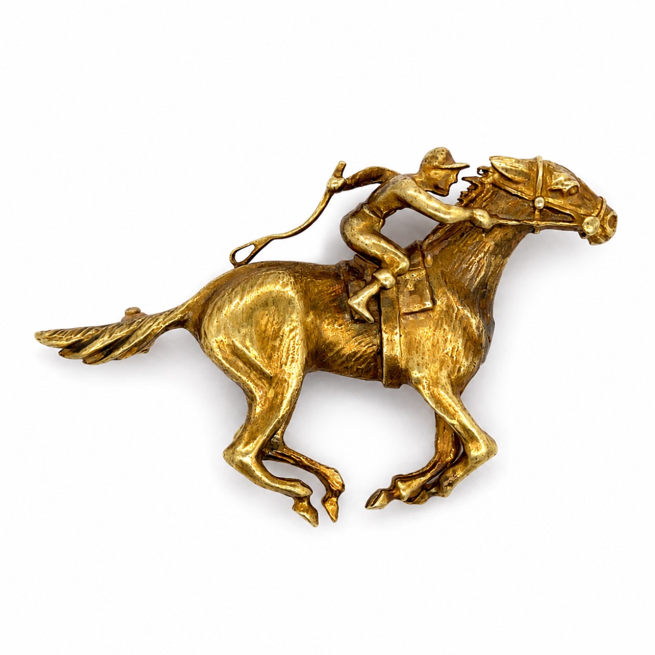 1960’s 18K Yellow Gold Horse & Jockey Brooch 1960’s 18K Yellow Gold Horse & Jockey Brooch