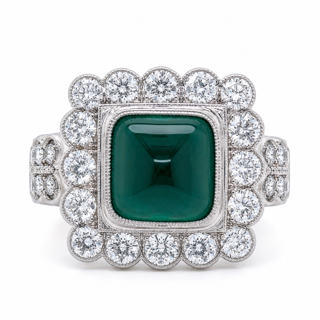 Colombian Emerald & Diamond Ring
