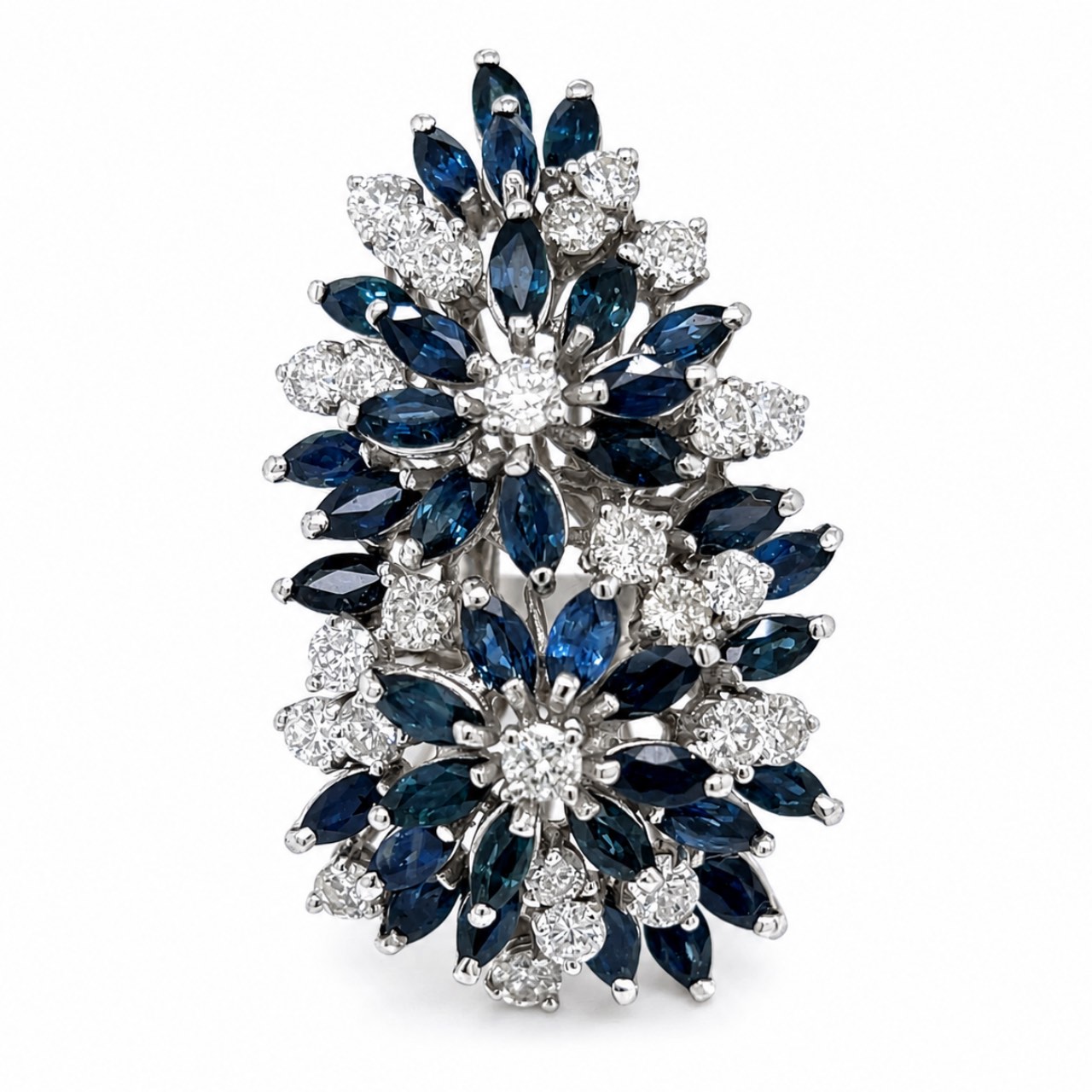 14K White Gold Sapphire & Diamond Ring 14K White Gold Sapphire & Diamond Ring