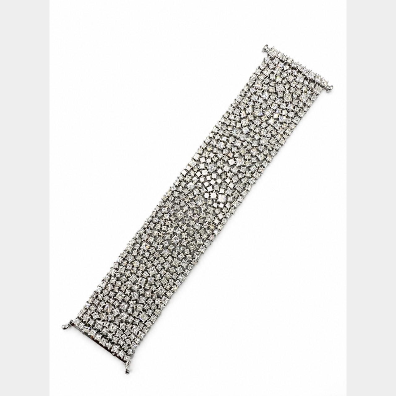 Platinum & 18K White Gold 81.20 Ct. Diamond Bracelet