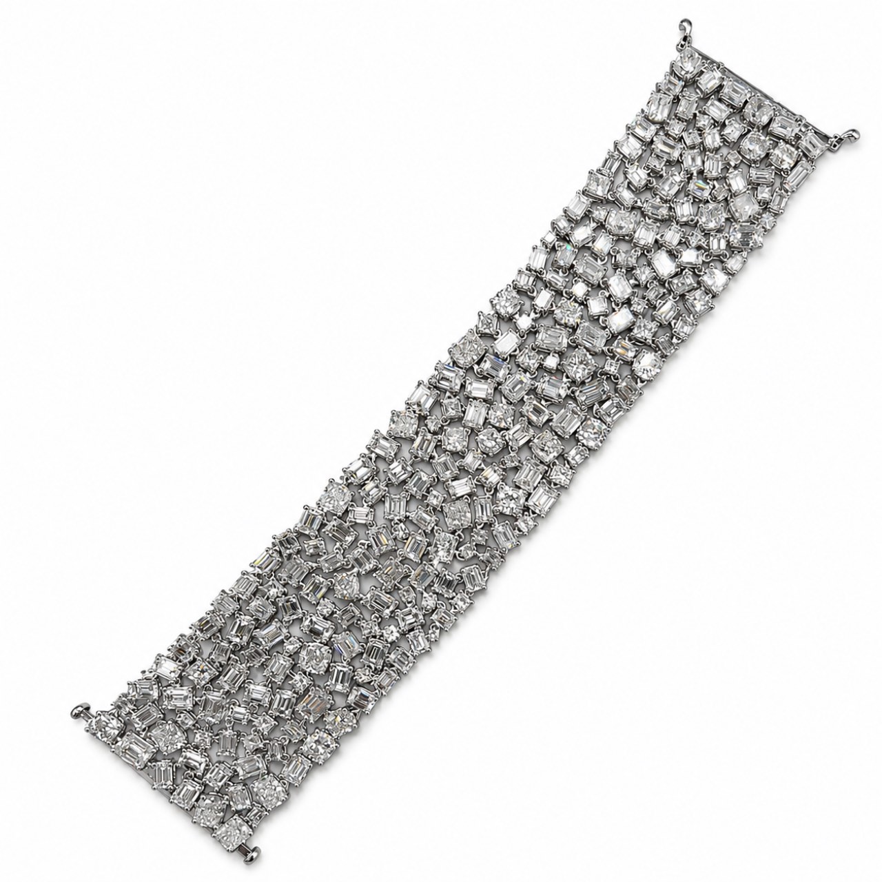 Platinum & 18K White Gold 122.40 Ct. Diamond Bracelet